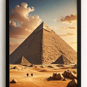 Desert Pyramid Art Print In A  Frame 8x10